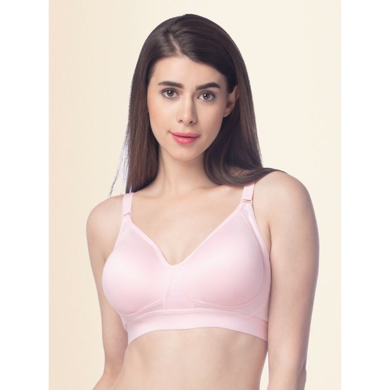 Trylo Women Full Coverage Non Padded Bra Pink (32C)