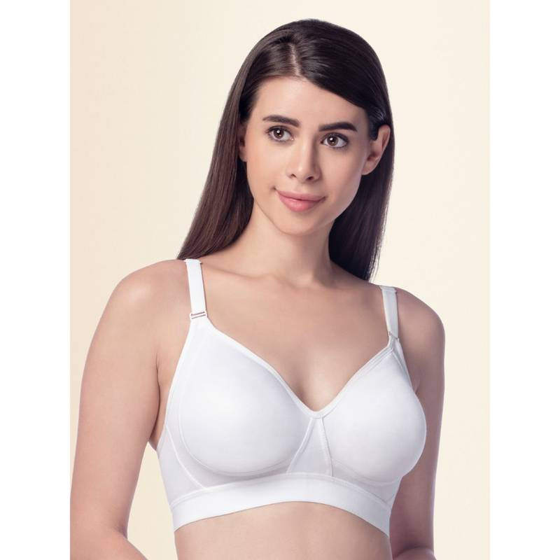 Trylo Women Full Coverage Non Padded Bra White (42C)