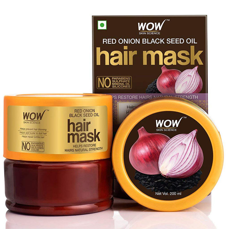 WOW Skin Science Red Onion Black Seed Oil Hair Mask: Buy WOW Skin Science  Red Onion Black Seed Oil Hair Mask Online at Best Price in India | Nykaa