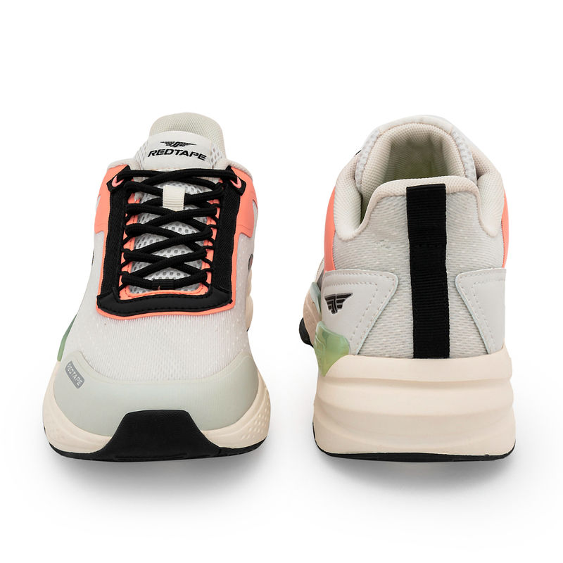 Red Tape Men Colourblocked White & Orange Athleisure Walking Shoes (UK 8)