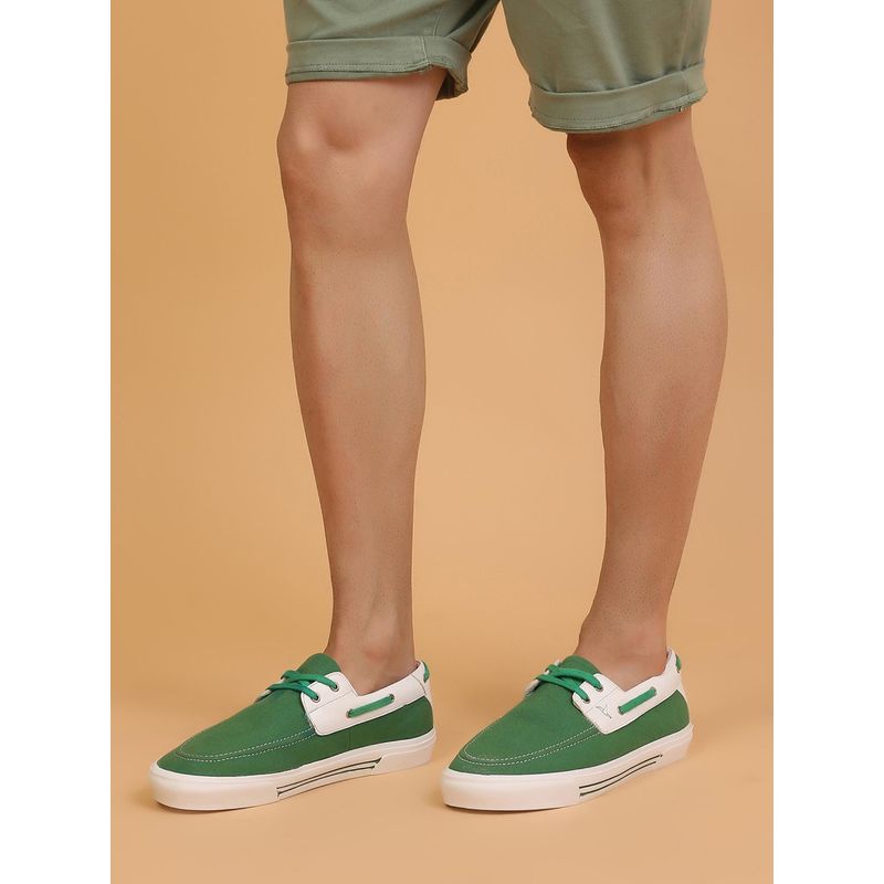 Yoho Men Green Sailor Stylish Comfortable Boat Shoes (UK 7)