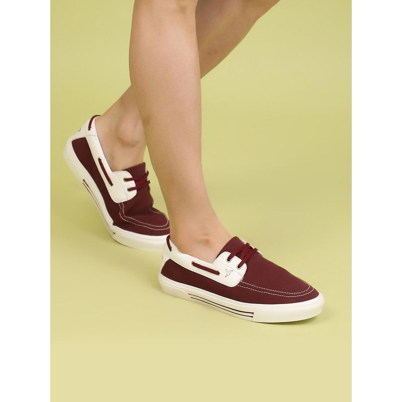 Yoho Men Burgundy Sailor Stylish Comfortable Boat Shoes (UK 7)