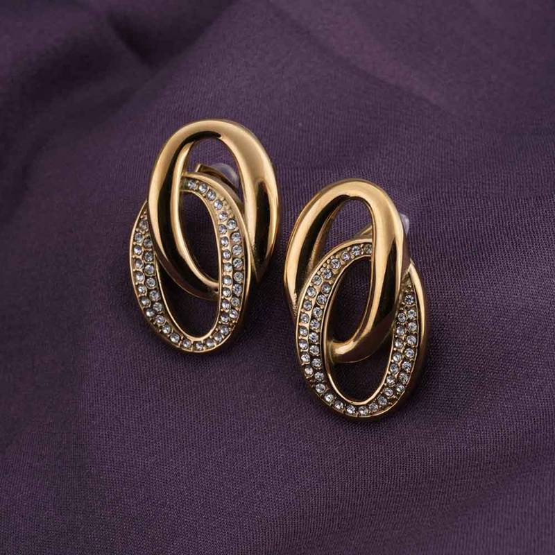 Palmonas Women Elegant Interlinked Stud Earrings