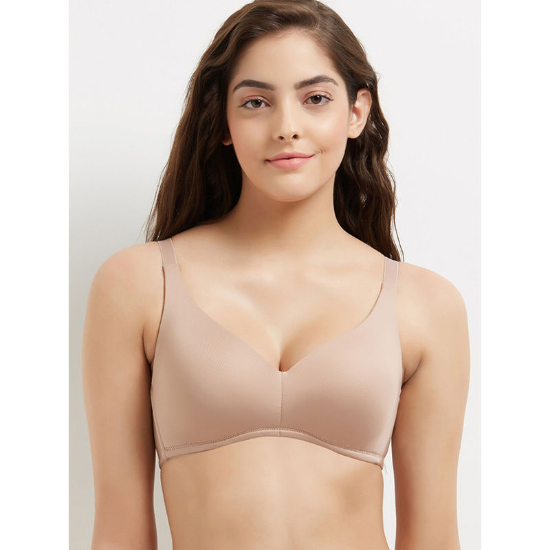 Wacoal Basic Mold Padded Non-Wired Full Coverage Everyday T-Shirt Bra - Beige (36B)
