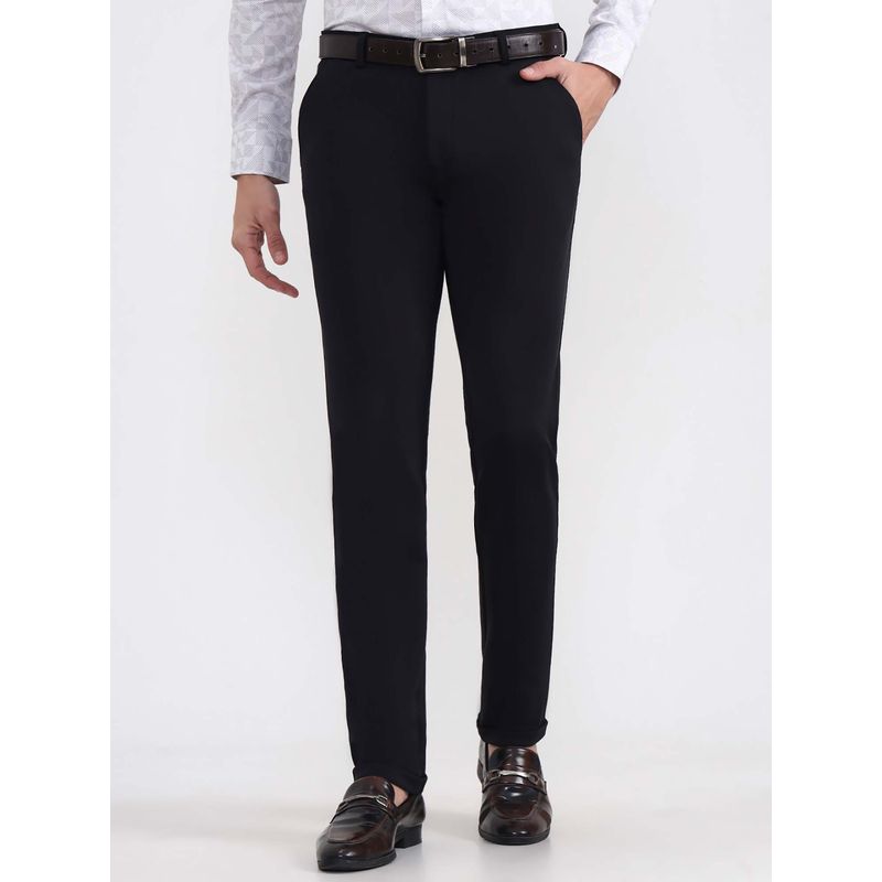 Wyre Men Black Lycra Club Wear Trouser (30)