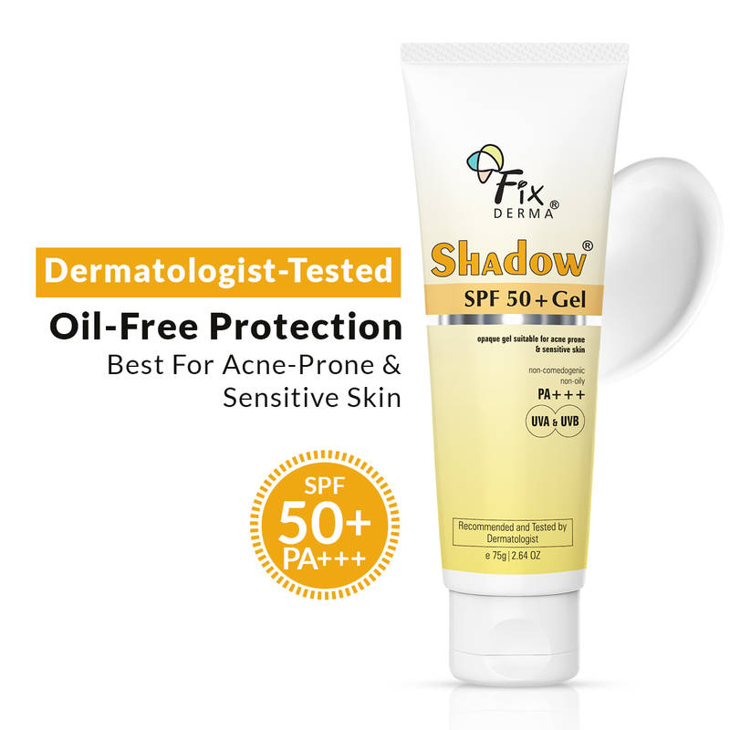 Fixderma Shadow Sunscreen SPF 50+ Gel For Oily Skin Acne Prone UVA UVB PA+++ Protection