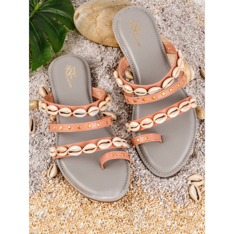 The White Pole Women Grey Polyurethane (Pu) Flats (EURO 37)
