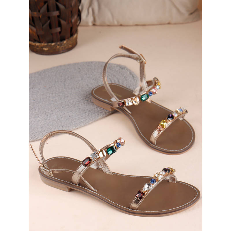 The White Pole Women Rose Gold Synthetic Flats (EURO 41)
