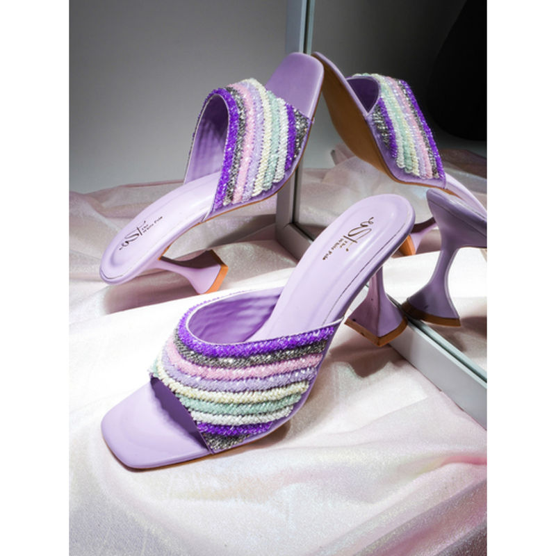 The White Pole Women Blue Synthetic Heels (EURO 36)