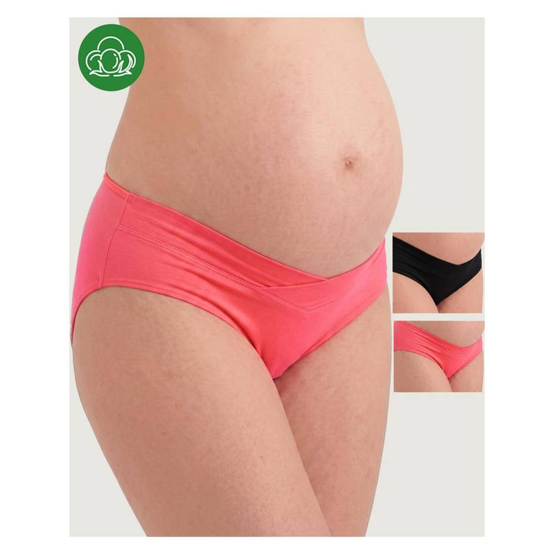 Inner Sense Organic Cotton Antimicrobial Maternity Panty Multi-Color (Pack of 3) (3XL)