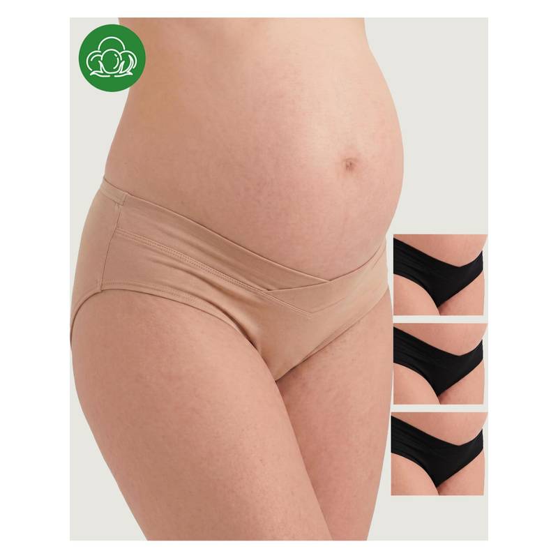 Inner Sense Plus Size Organic Cotton V Band Panties (Pack of 4) (M)