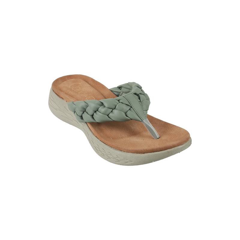 Catwalk Women Slip-On Sandals - Green (UK 5)