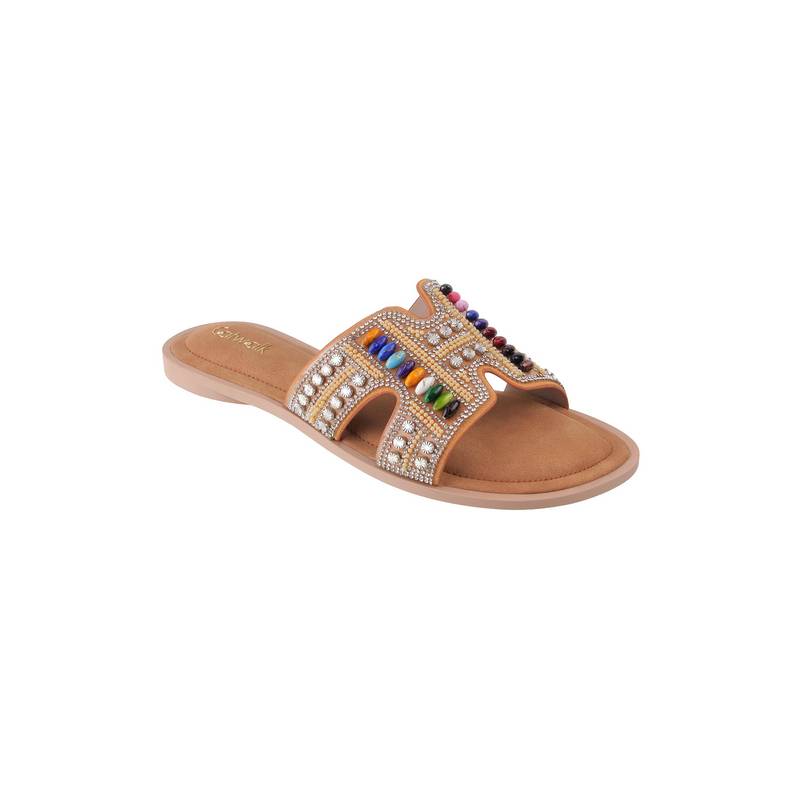 Catwalk Women Slip-On Flats - Tan (UK 5)