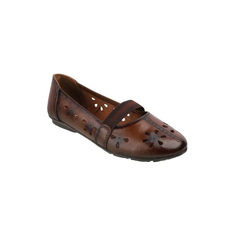 Catwalk Women Slip-On Ballerina - Brown (UK 5)