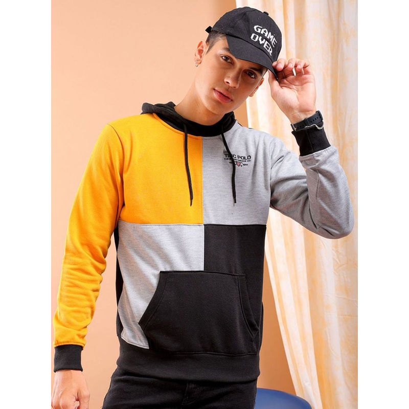 The Indian Garage Co Men Multi-Color Slim Fit Front Open Hoodie (L)