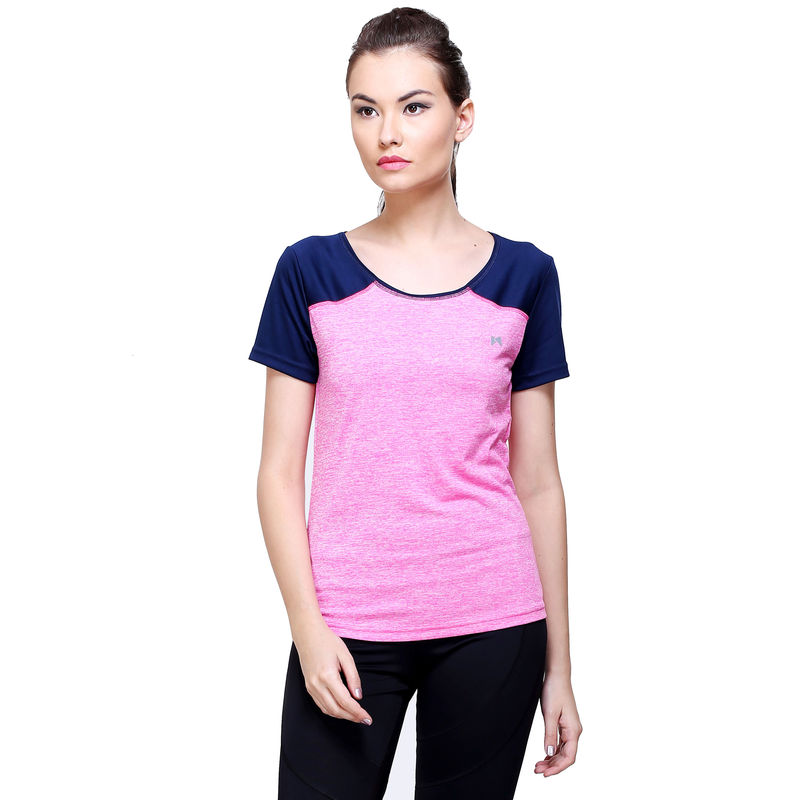 Muscle Torque Pink T-Shirt With Blue Sleeve (S)