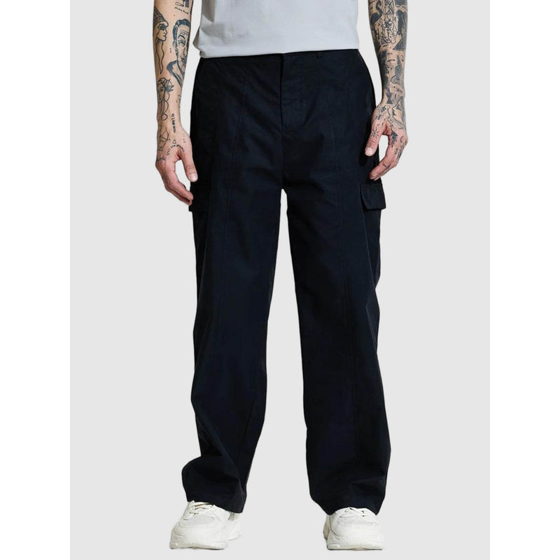 Snitch Men Black Solid Cargo (32)