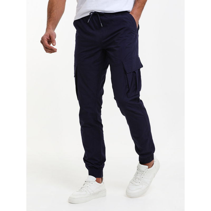 Threadbare Men Navy Cargo Trousers (XL)