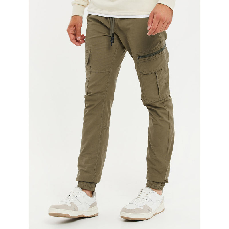 Threadbare Men Green Cargo Trousers (L)