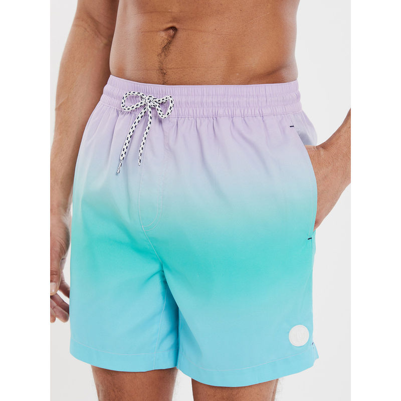 Threadbare Men Lavender Ombre Swim Shorts (XL)