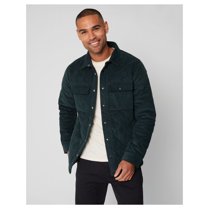 Threadbare Green Onion Quilted Shirt Jacket (M)
