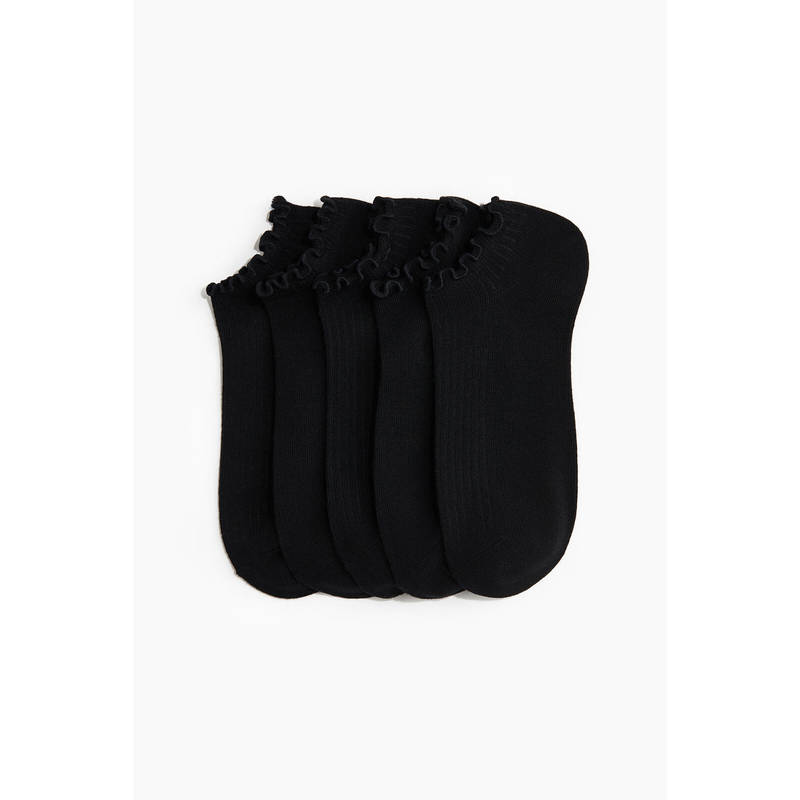 H&M Women Black 5-Pack Shaftless Socks (13-2)