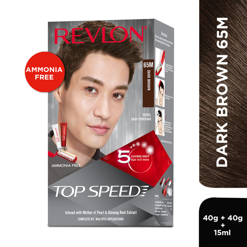 Revlon Top Speed Hair color Man , Dark Brown 65M