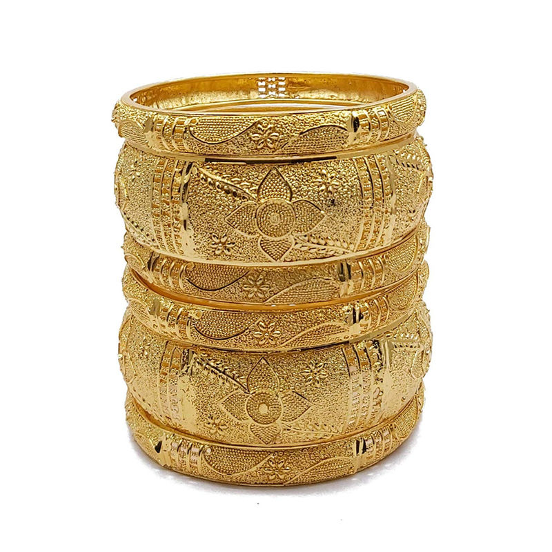 Youbella One Gram Gold Traditional Jewellery Gold Plated Bangle Set - 2.4