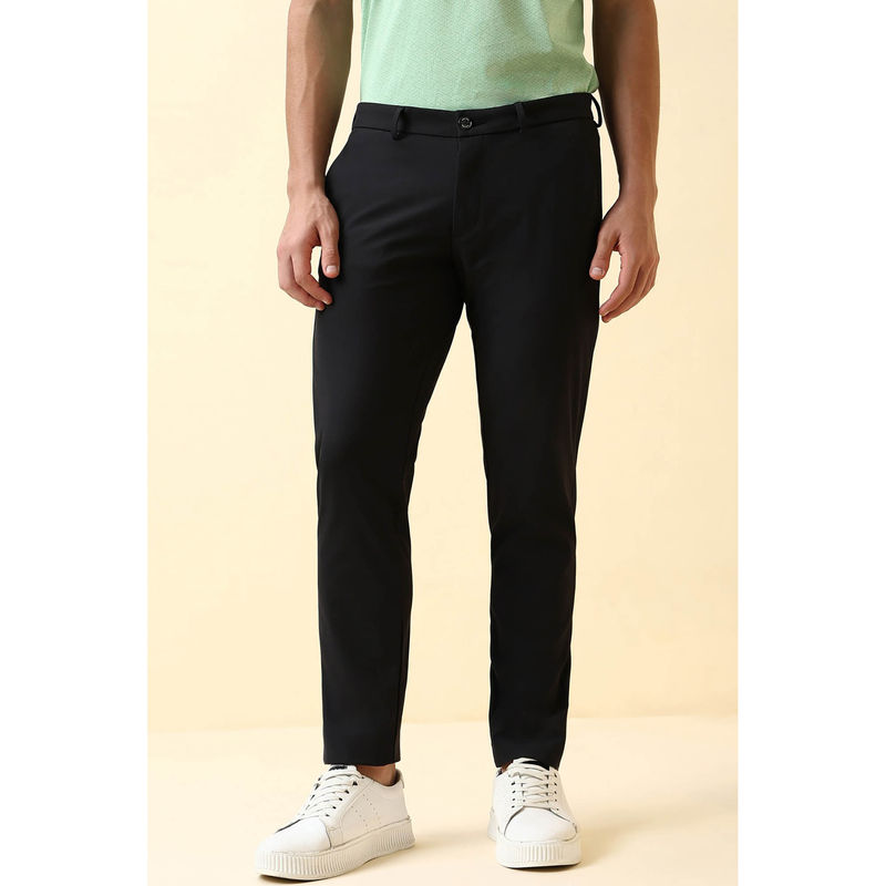 Allen Solly Men Black Solid Casual Trouser (34)