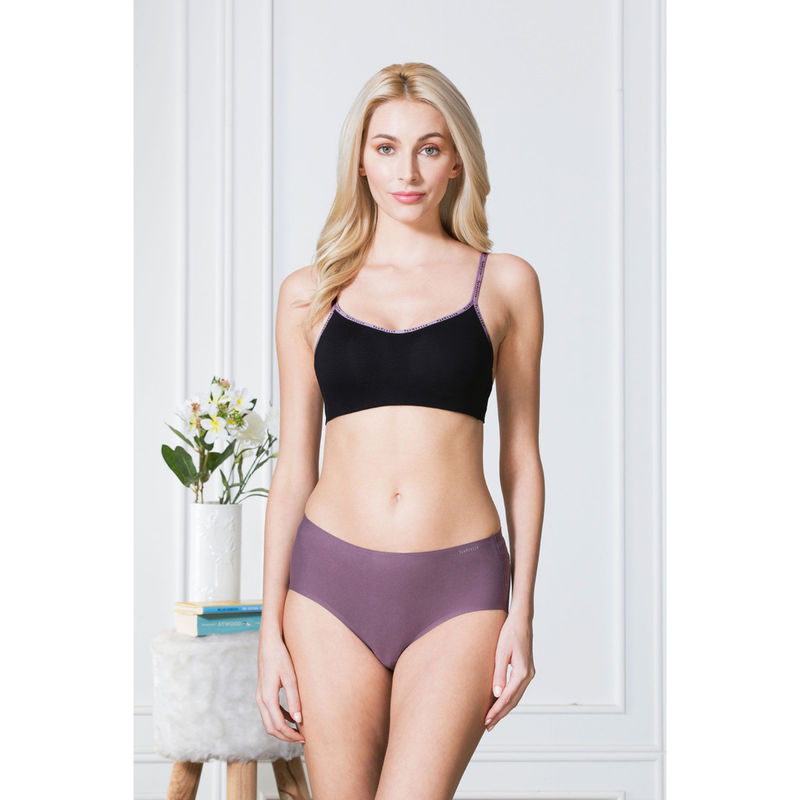 Van Heusen Women Easy Stain Release & Feather Touch Invisilite Hipster Panty - Black Plum (S/M)