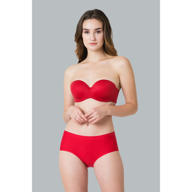Van Heusen Women No Visible Panty Line & Easy Stain Release Gusset Invisilite Hipster Panty - Jester Red (S/M)
