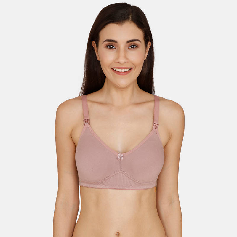 Nejo Feeding Bra Non Padded With Removable Pads - Pink (34D)