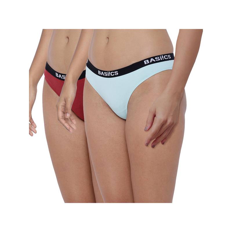 BASIICS by La Intimo Womens Multi-Color Dulce Candy Briefs (Pack Of 2) (2XL)