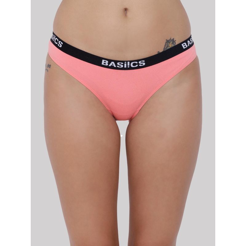 BASIICS by La Intimo Womens Coral Dulce Candy Brief (XS)