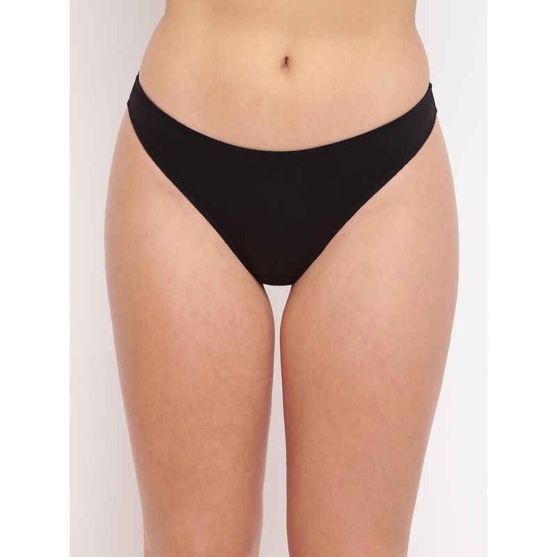 BASIICS by La Intimo Womens Black Spank Me Naughty Thong (2XL)