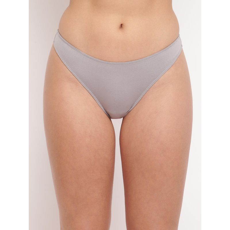 BASIICS by La Intimo Womens Grey Spank Me Naughty Thong (2XL)