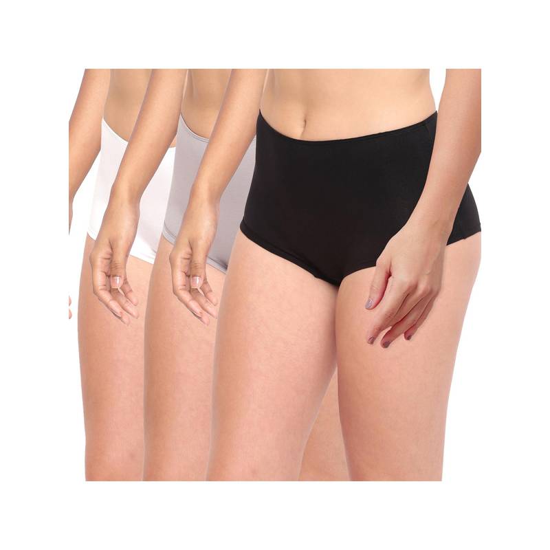 BASIICS by La Intimo Multi-Color Hanky Panky Boyshorts (Pack of 3) (2XL)