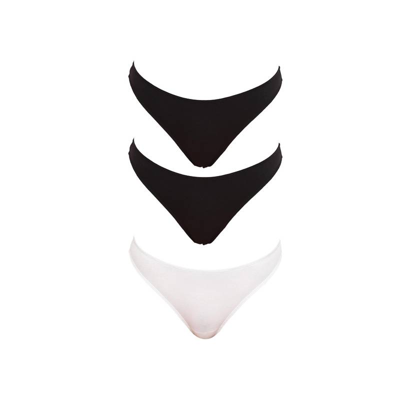 BASIICS by La Intimo Multi-Color Spank Me Thongs (Pack of 3) (2XL)