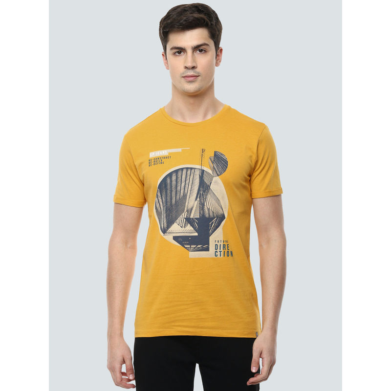 Louis Philippe Jeans Yellow T-Shirt (S)