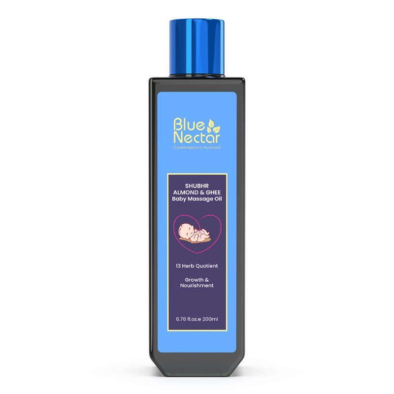 Blue Nectar Ayurvedic Shubhr Almond & Ghee Baby Massage Oil