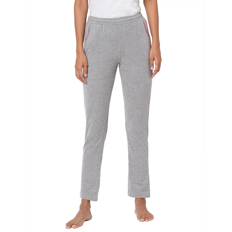 Sweet Dreams Women Solid Cotton Rich Melange Lounge Pants/Pyjamas Grey (M)