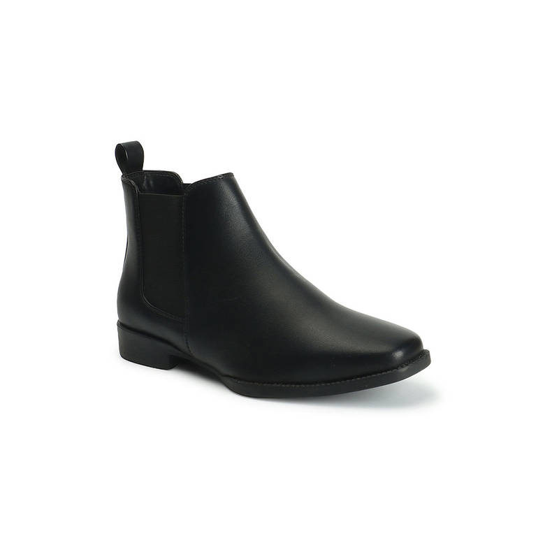 ELLE Womens Fashionable Black Color Solid Comfortable Boots (EURO 37)