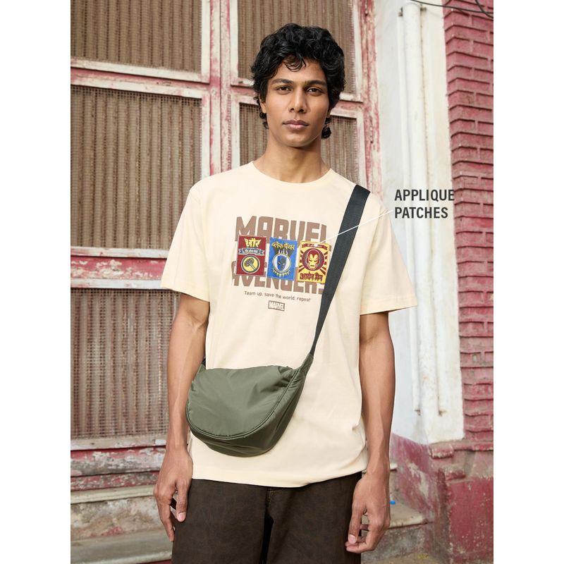 The Souled Store Official Marvel: Avengers Men Relaxed Fit T-shirt (2XL)