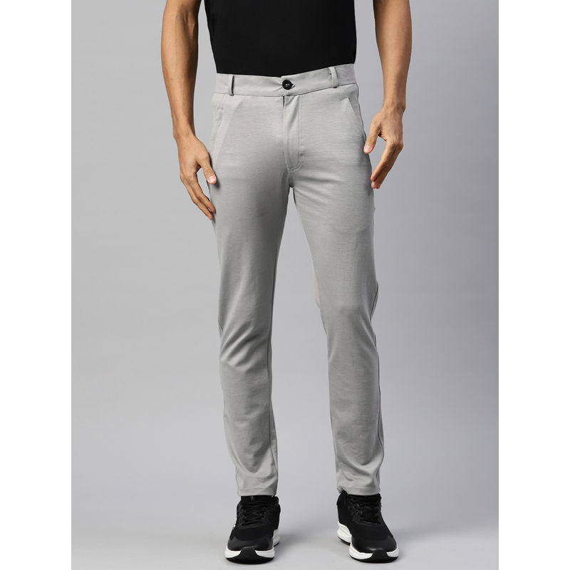 TOM BURG Men Grey Mid-Rise Chino Pants (S)