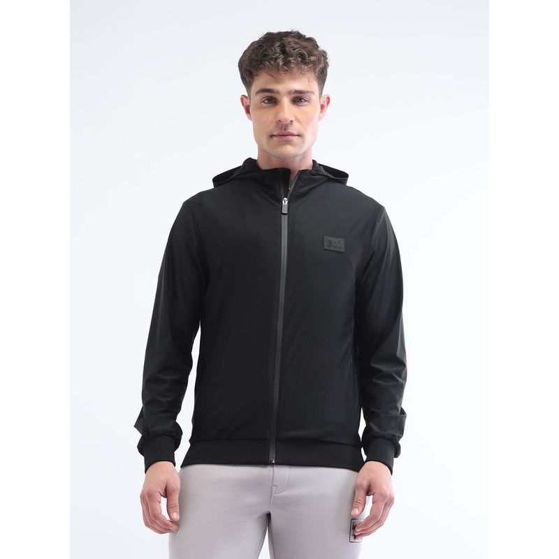 U.S. POLO ASSN. Solid Regular Fit Black Jacket (2XL)