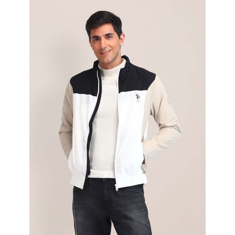 U.S. POLO ASSN. Colour Blocked Regular Fit Jacket (2XL)