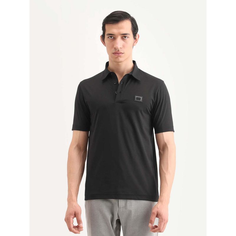 Rare Rabbit Men's Primary Black Polo T-Shirt (M)