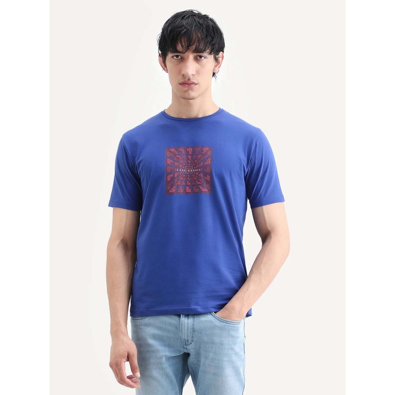 Rare Rabbit Men's Rapot Flouroscent Blue T-Shirt (XS)