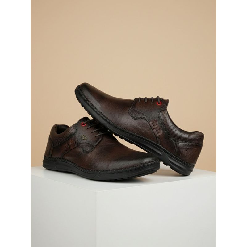 BUCKAROO Men Brown Vegan Leather Derbies CESAR (EURO 41)