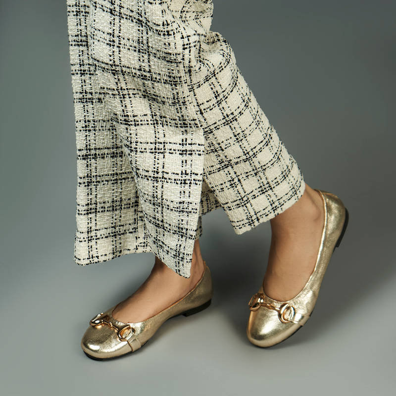 Heel Your Sole Floof Gold Ballerina (EURO 36)